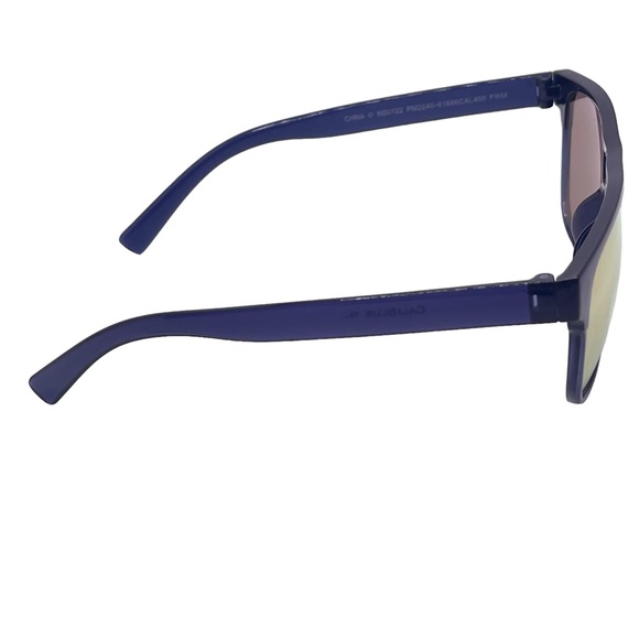 Fashion Sunglasses Deep Cobalt Blue with Pink Mirrored Lens - Picture 3 of 10